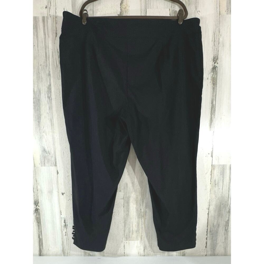 Avenue Ankle Pants Size 26 (47x26.5) Black Stretch High Rise Classic Dressy - Picture 3 of 12